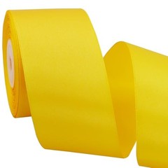 2 Inch x 25 Yards Wide Gold Satin Ribbon Solid Fabric 2 inch wide Yellow