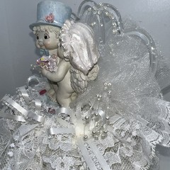 Vintage Dreamsicles Cherub/Angel Bride and Groom-Cake Topper/Figurine