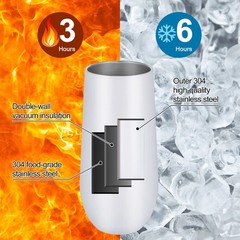 Lifecapido 6 Pack Stemless Champagne Tumblers, 12oz Insulated Champagne Flute…