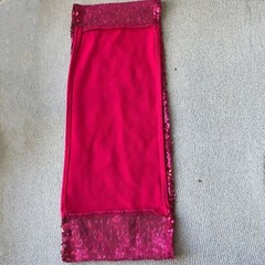 hot pink glitter sequin chair bands spandex sashes tie bow ribbon wedding decor