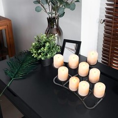 Black Metal Pillar Candle Candelabra for Black-p9