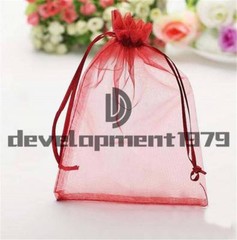 100Pcs Organza Favor Gift Candy Sheer Bags Jewelry Pouch Wedding Party