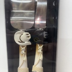 STUDIO His & Hers Western 2pc Wedding Cake Server -Cowboy Hats- Horseshoes NIB