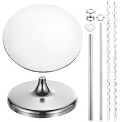 Metal Cake Stand with Crystal Pendants for Wedding Birthday Silver 12 x 15Inch