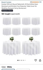 Cuckan FINDYOU Rustic Wedding Set Sage Green Runner, White Tablecloth, Floral