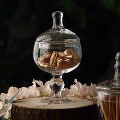 3 pcs 9″ 10″ 11″ tall Clear Glass Apothecary Jars with Lids Wedding Favors SALE