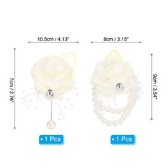 Rose Bridesmaid Wrist Flower Corsage Artificial Bride Wrist Corsage Cream