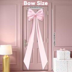 Giant Bow Decoration,78×18 Inch Big Bows Giant Ribbon Tie for Satin Pink
