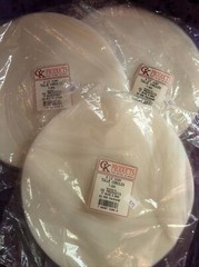 Tulle Circles 8 1/2 inch White Wedding Shower Party 150 Pieces NEW