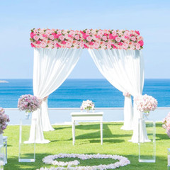10 Pack Pink Wedding Arch Decorations – 20.47″ Floral Centerpieces