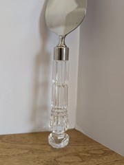 Waterford Crystal Pie Cake Knife Server Utensil Bridal Wedding Signed Mint