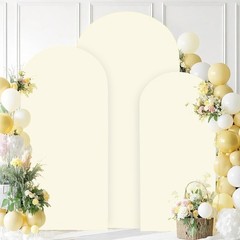 Ivory Wedding Arch Cover Set of 3 Arch Spandex Covers 5FT 6FT 7FT Baby Shower…
