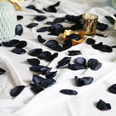 Rose Petals,Flower Petals,Silk Rose Petals Scatter Petals for Wedding Navy Blue