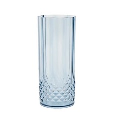 6 DUSTY BLUE 14 oz Crystal Plastic DRINKING GLASSES Party Events Disposable