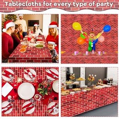 Red Brick Wall Backdrop Tablecloth Decoration 52 In x 100 Ft Red Brick
