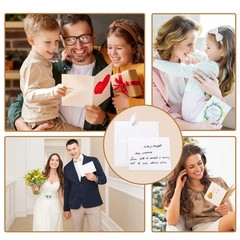 Silunkia White Blank Greeting Cards with Envelopes 5 x 7 Heavyweight Folded W…
