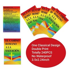 Fankya 240pcs Spanish Gospel Tracts Plan of Salvation 3.5 x 2.24 In, bright 1