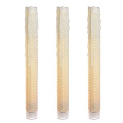9″ Led Melted Dripping Taper Candles with Timer Function, 9 inches Pack of 3