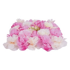 3D Flower Wall Panel-12pcs Artificial Flower Wall Background Silk Rose Wedding