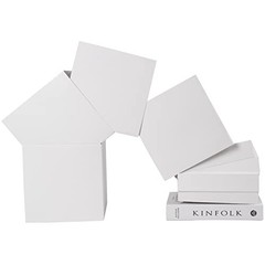 8.7″ Medium Birthday Gift Boxes with Lid and Ribbon, Square Gift Boxes 4 White