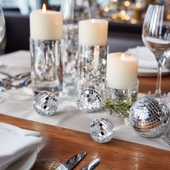 Yescom 20PCS 1.6″ Small Disco Ball Mirror Mini Hanging for Events Wedding Party