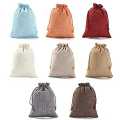 48pcs Small Burlap Gift Bags with Drawstring – 1 count – 8 Colors Mixed