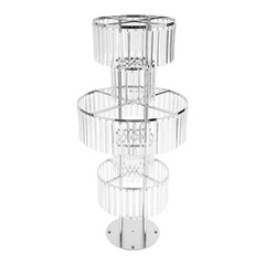 Silver Crystal Flower Stand 5 Tier Acrylic Display For Wedding Home Decor