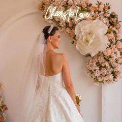 Warm White Neon Wedding Sign