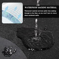 Black Carpet Runner 3×15 Feet, Non-Slip Waterproof Aisle Rug with Rubber