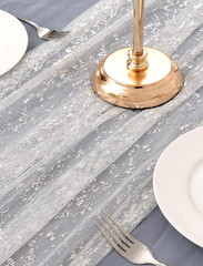 Table Runners for Table Scaping & Decor Sheer Silver, 10 FT Long- Set of 2