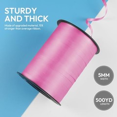 500 Yards Curling Ribbon for Gift Wrapping, 3/16″ Balloon String for Solid Pink