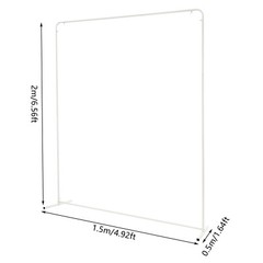 Wedding Arch Metal Rectangle Backdrop Stand Flower Balloon Frame Event 1.5*2m