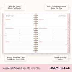 Rachel Parcell 2026-2027 Daily and Monthly Academic 7″ x 9″ Laine- 2026/2027