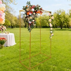 Rectangle Wedding Arch Birthday Party Metal Balloon Frame Backdrop Stand 1.8M