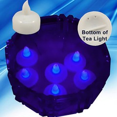 NEW 24 Purple Led Floating Floral Tea Light Candle for Wedding Centerpiece Decor