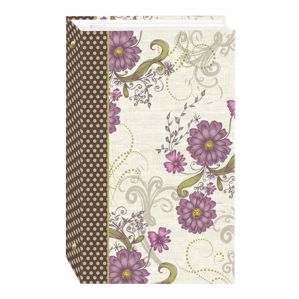 3-Ring Photo Album 300 Pockets Hold 4×6 Photos, Berry Blossoms Design