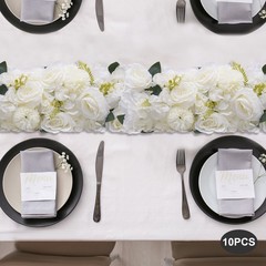 10 Pcs Dining Table Flower Centerpieces White Artificial Wedding Centerpiece NEW