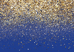 7x5ft Royal Blue Glitter Backdrop Birthday Gold Spots Bokeh Wedding Prom Graduat