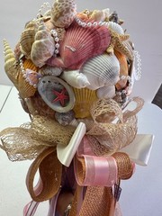 Custom Made Bridal Bouquet XL Multicolor Seashell Starfish Coastal Decor Boho XL