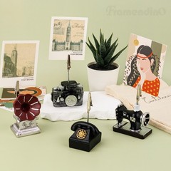 Framendino, 4 Pack Vintage Memo Clip Holder Paper Sewing 4 Pack, Multicolor