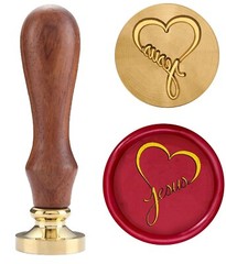 Jesus Christian Seal Wax Stamp Bronze Head with Handle, for Wedding, Cards