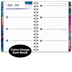 HARDCOVER 2026 Planner, 5.5″x8″: 14 Months 5.5″ x 8″ Pink Purple Marble