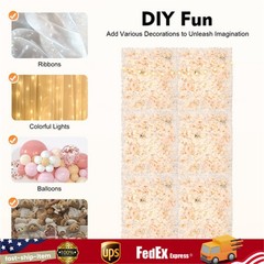 40x60cm Artificial Fake Flower Wall Panel Banquet Wedding &Party Decor 6pc