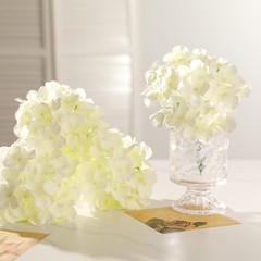 Pcs Hydrangea Artificial Flowers Bulk, Faux Hydrangea Full Flowers 24 White
