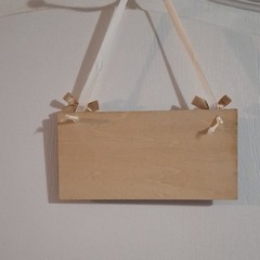 Set of 6 Hanging Wooden Reserved Wedding Signs w/ Ribbon, Brown/White