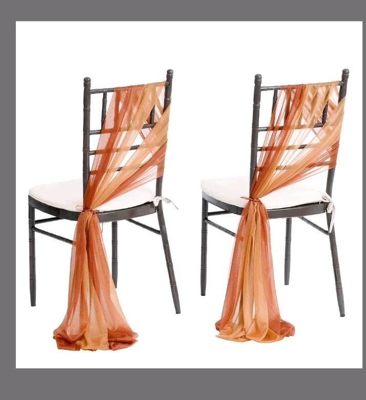 Chiffon Chair Sashes/ Draping Fabric Decor Formal Event Wrinkle Free With Ties