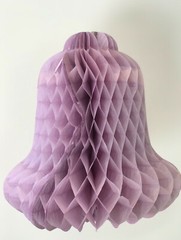 3 Pack Wedding Occasion 50cm Lilac Honeycomb Tissue Paper Bells Flame Retardant