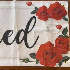 Just Married Banner Outdoor Indoor Wedding Decoration 9’10» x 20″ Fence Table