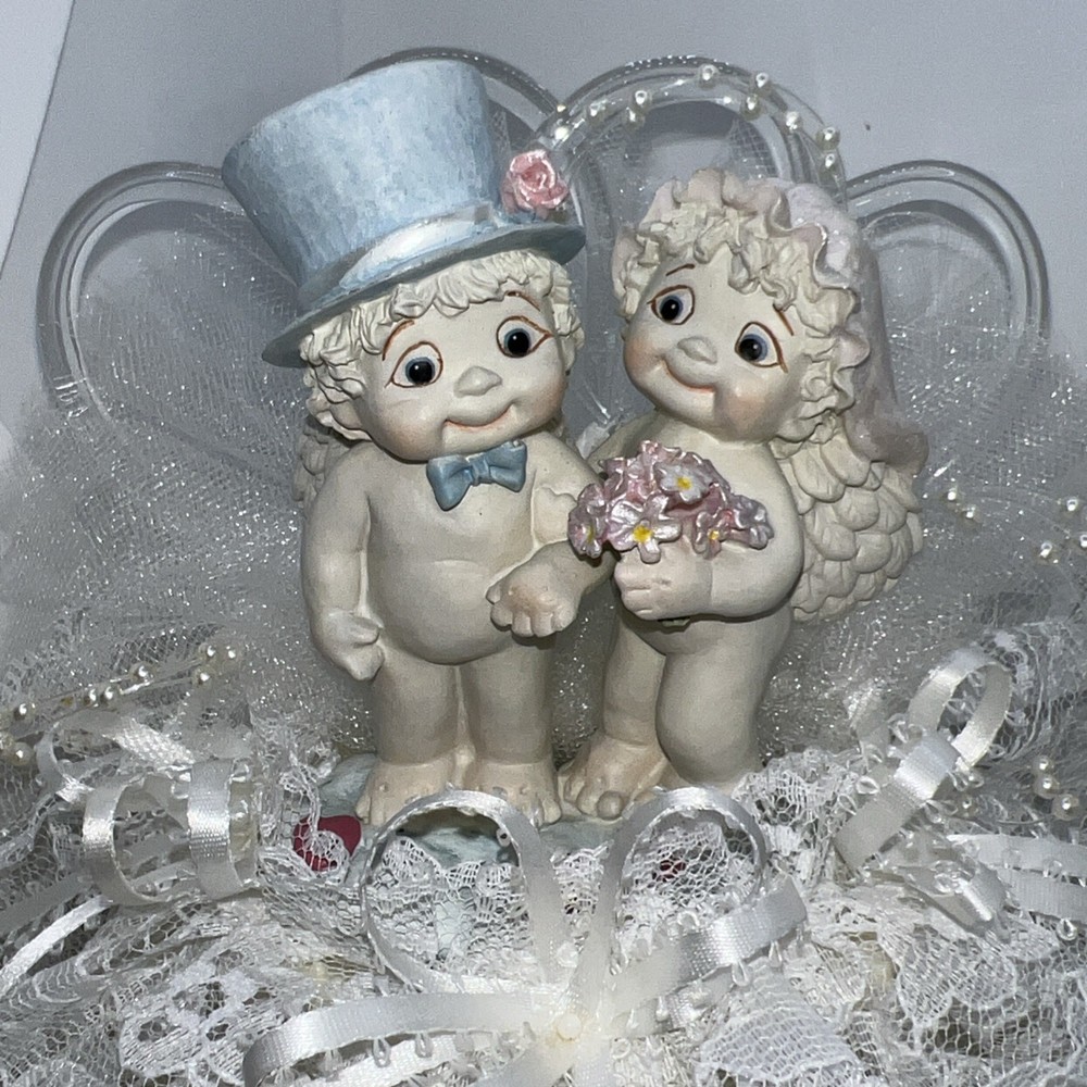 Vintage Dreamsicles Cherub/Angel Bride and Groom-Cake Topper/Figurine