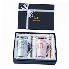 Mr and Mrs Coffee Mugs – Wedding Gifts for Bride and Groom – Gifts A Grey&Pink